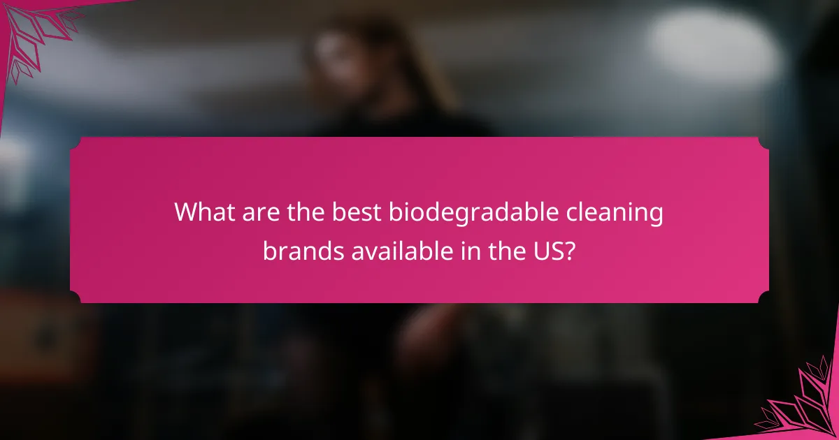 What are the best biodegradable cleaning brands available in the US?