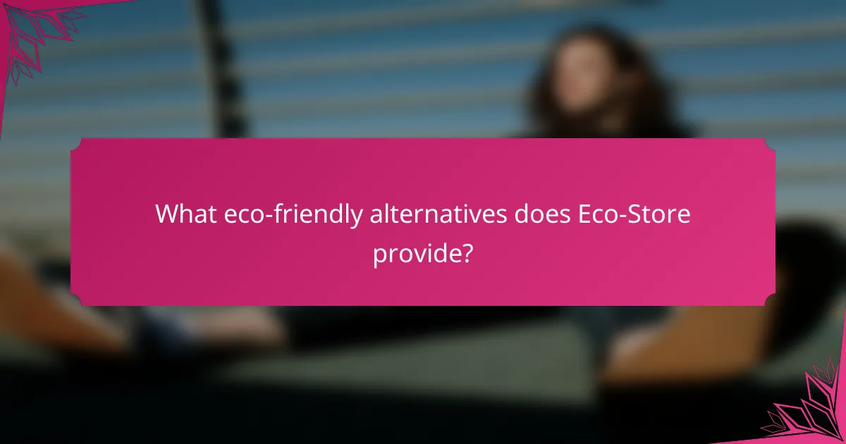 What eco-friendly alternatives does Eco-Store provide?