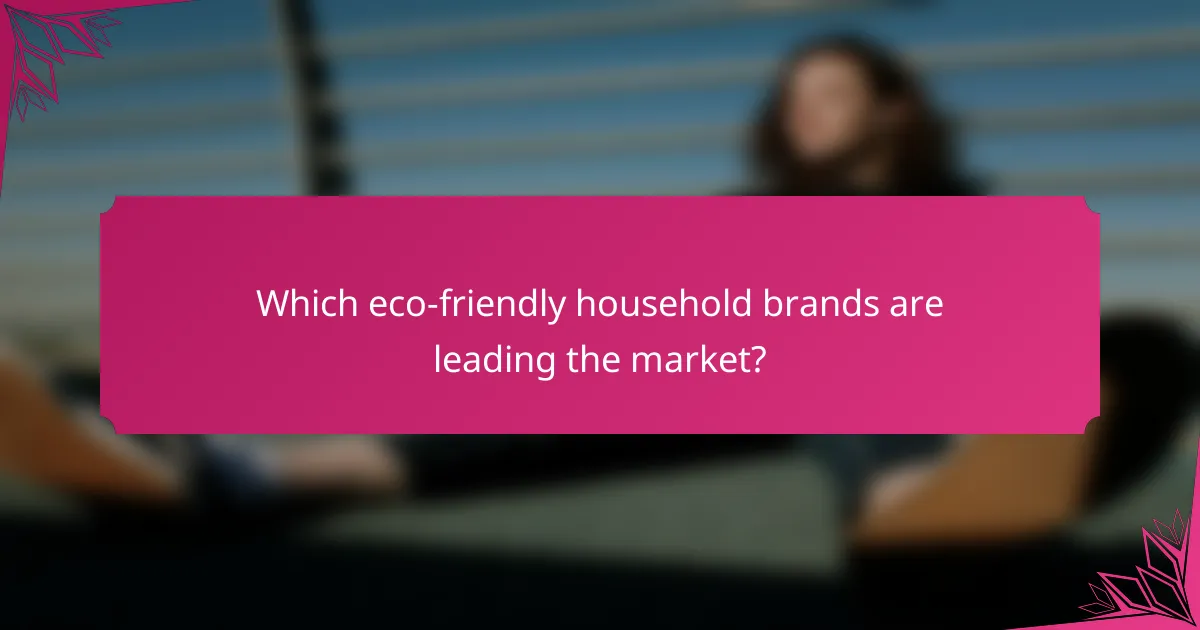 Which eco-friendly household brands are leading the market?